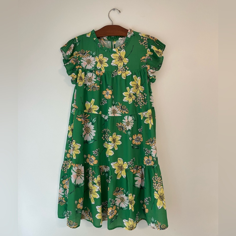 Floral Green Dress